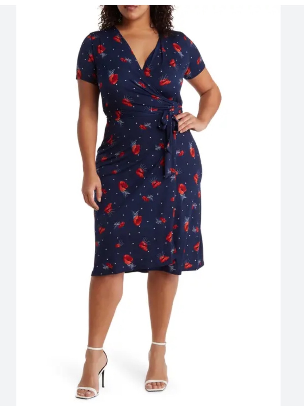 OLIVIA GREY Floral Jersey Wrap Dress NWT SIZE XL